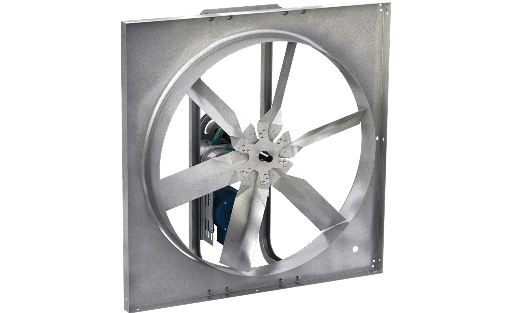 Picture of Sidewall Propeller Exhaust Fan, Model SBE-1H24, Belt Drive, 1/4HP, 115V, 1Ph, Motor & Drives Unassembled, 643-3137 CFM